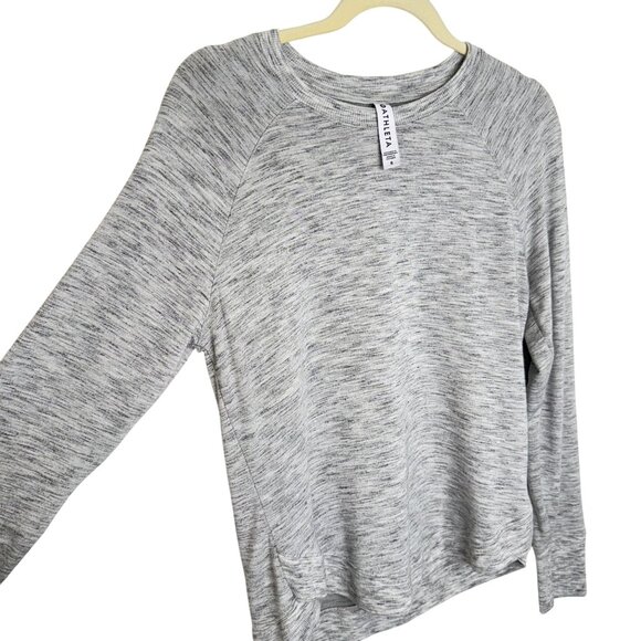 Athleta Heather Gray Long Sleeve Top S - Picture 3 of 8